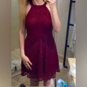 Rewind Red Halter Dress